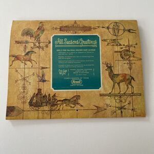 1966 REXALL DRUG STORE ALL SEASON'S GREETINGS WEATHER CHART CALENDAR Vintage